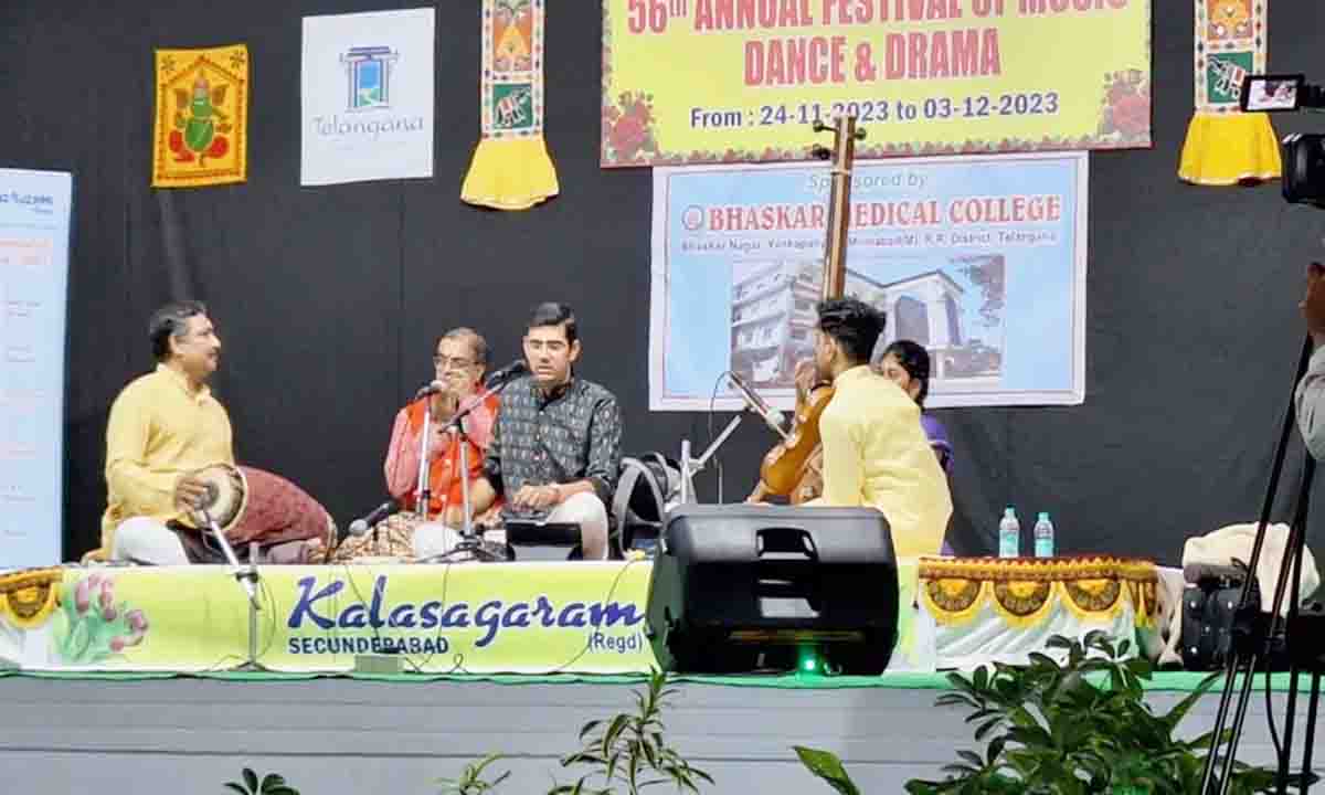 कलासागरम वार्षिक उत्सव अपने सातवें दिन भी संगीत प्रेमियों को रोमांचित करता रहा