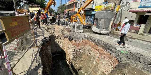 कोयंबटूर में पंकजा मिल रोड पर यूजीडी पाइप 20 दिन बाद भी ठीक नहीं हुआ