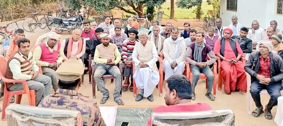 एसपी के निर्देश द्वारा चलाया गया एक शाम एक गांव अभियान