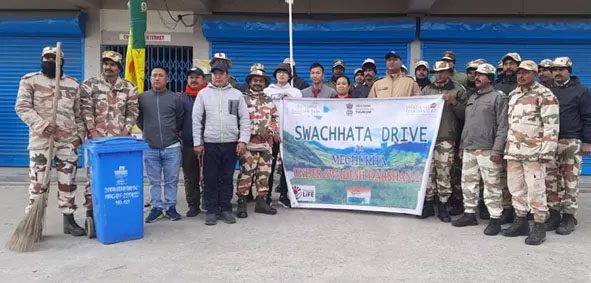 Arunachal Pradesh : मेचुखा कस्बे में स्वच्छता अभियान चलाया गया