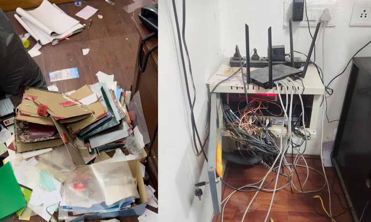 हैदराबाद में पशुपालन कार्यालय में कथित चोरी
