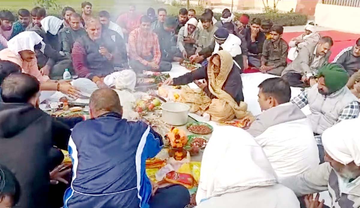 जिला कारागार में गीता महोत्सव के तहत हवन का आयोजन