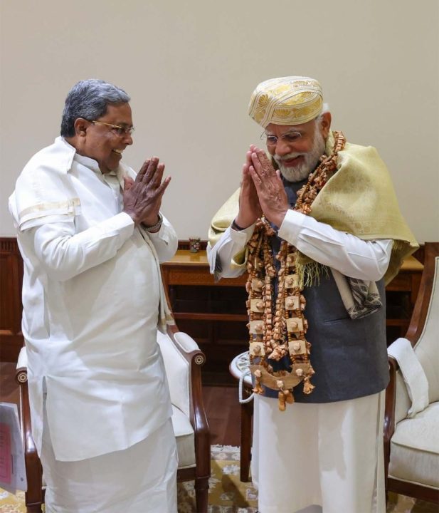 कर्नाटक के मुख्यमंत्री ने पीएम मोदी से की मुलाकात, की ये मांग
