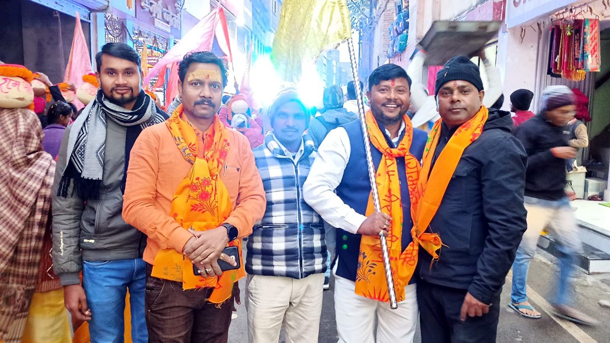 भव्य तरीके से निकाली गई अक्षत पूजन कलश शोभायात्रा