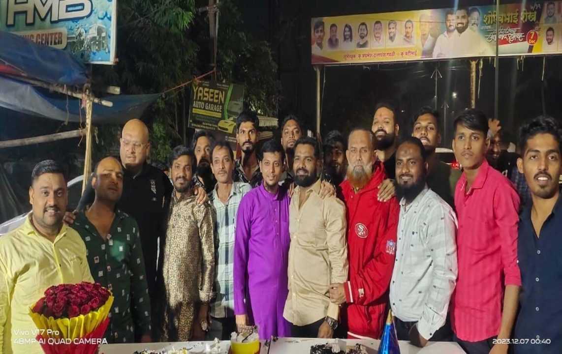 एस. बी ग्रुप के तरफ से समाज सेवक शोएब भाई शैख का जन्मदिन मनाया गया