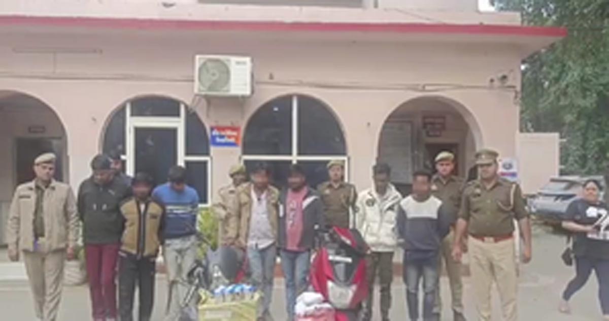 चोर गिरोह के सात सदस्य गिरफ्तार, चोरी के सामान बरामद