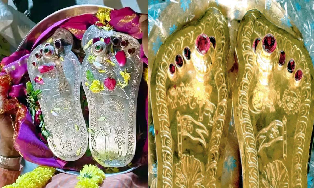 astrology news : सोने-चांदी से बनी रामलला की चरण पादुका