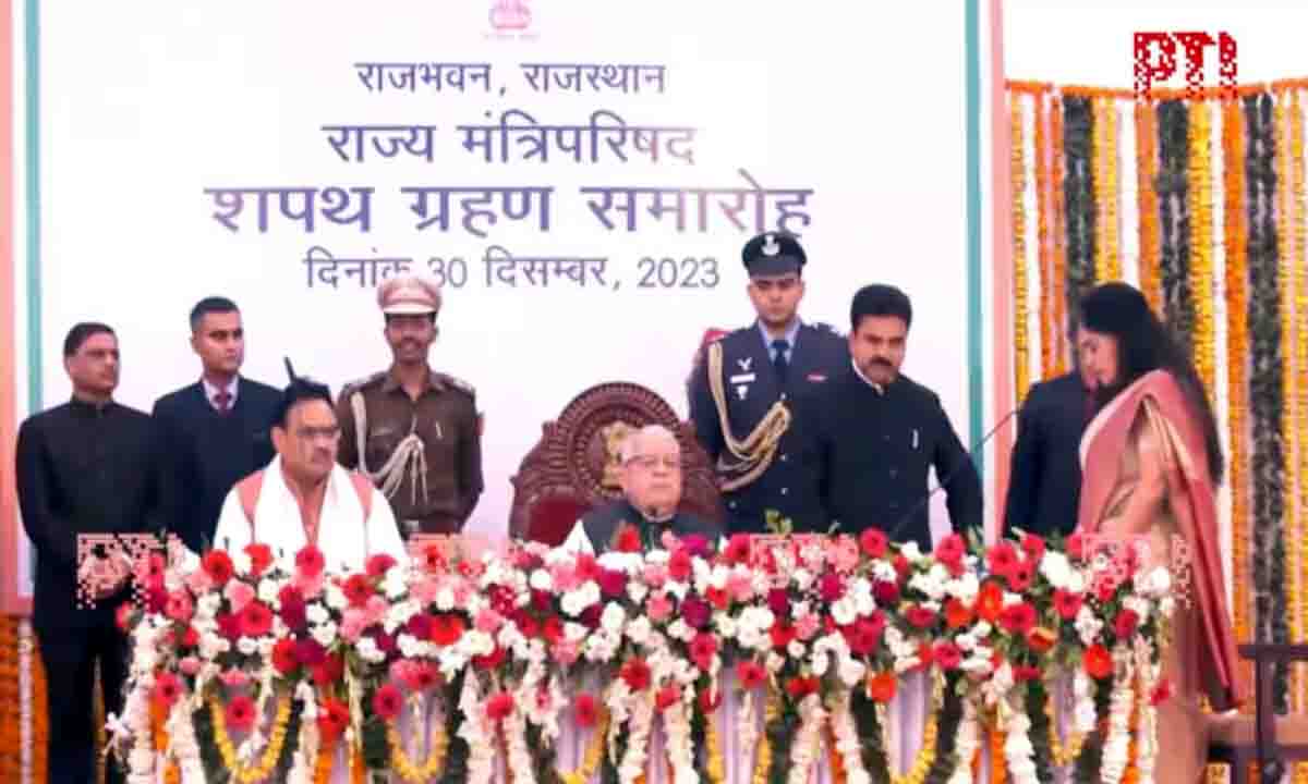 Jaipur : राज्यपाल मिश्र ने 12 केबिनेट एवं 10 राज्य मंत्रियों को शपथ दिलाई