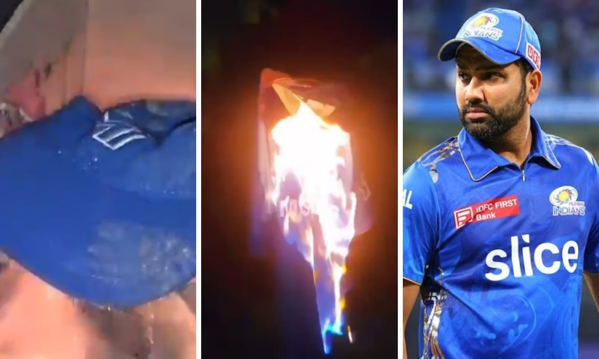 फैन ने जलाई मुंबई इंडियंस की कैप और जर्सी, जाने कारण, VIDEO