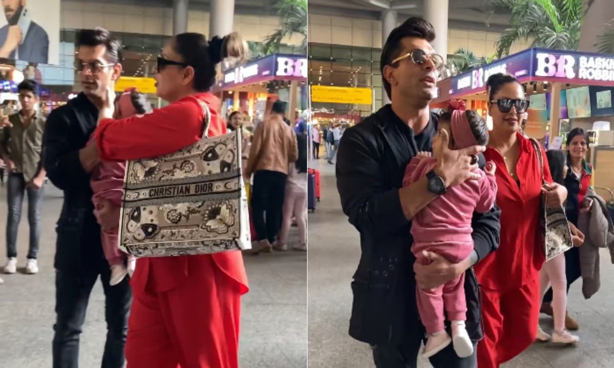 Bipasha Basu बेटी को कैमरे से बचाने दौड़ीं