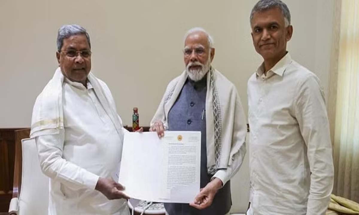 Karnataka CM Siddaramaiah meets PM Modi: कर्नाटक के मुख्यमंत्री सिद्धारमैया ने पीएम मोदी से की मुलाकात, सूखा राहत के लिए मांगे 18 हजार करोड़ रुपये