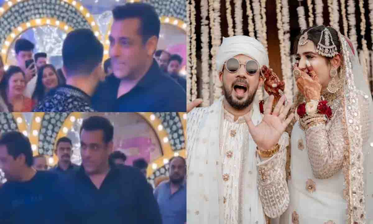 मुदस्सर खान के वेडिंग रिसेप्शन में शामिल हुए सलमान