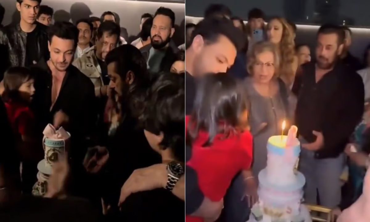 सलमान खान ने भतीजी आयत के साथ काटा केक, देखें VIDEO
