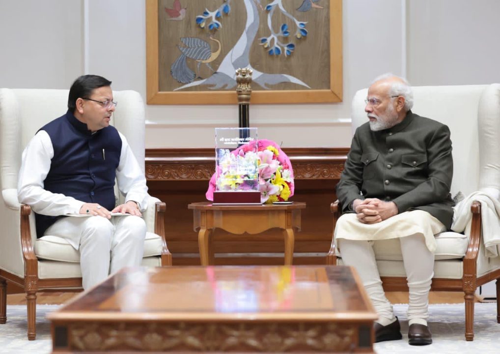 मुख्यमंत्री पुष्कर धामी ने पीएम मोदी से की मुलाकात