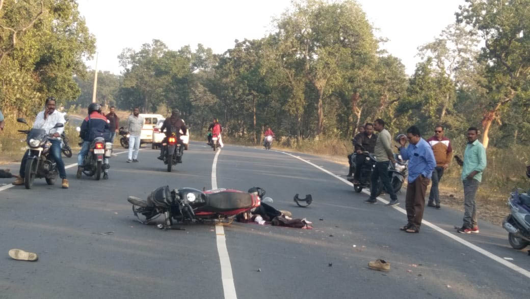 नेशनल हाईवे में भीषण सड़क हादसा, दो युवकों की दर्दनाक मौत