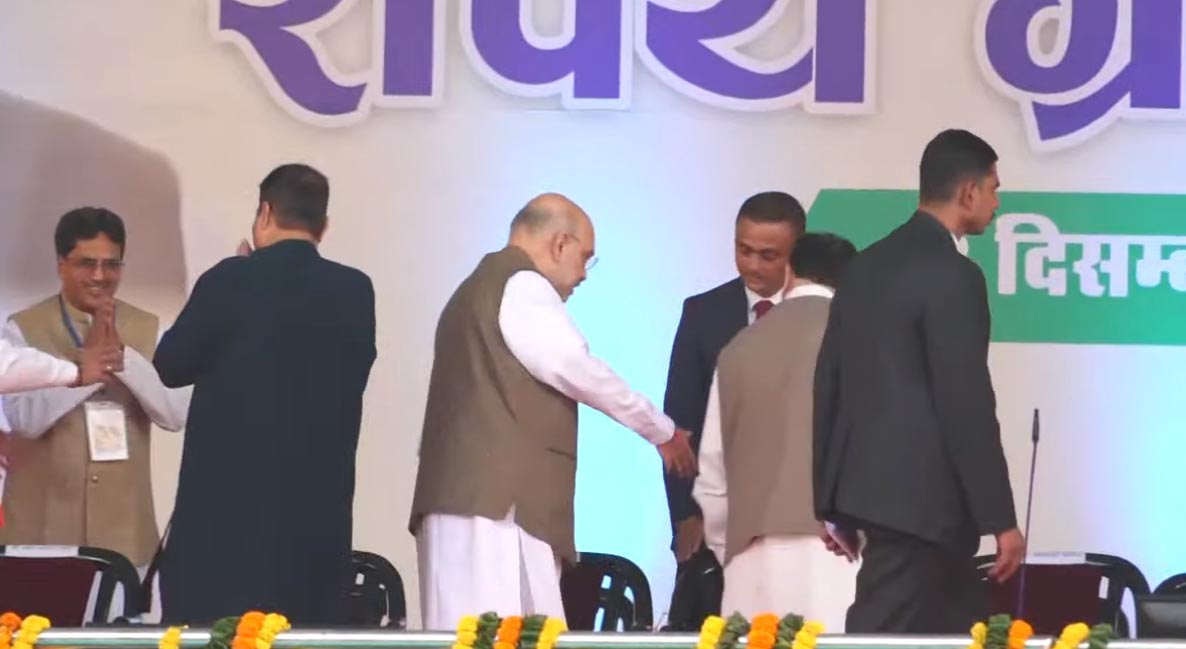 अमित शाह और जेपी नड्डा पहुंचे साइंस कॉलेज मैदान