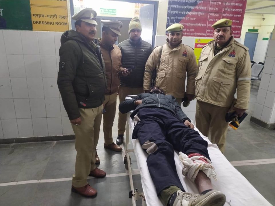 पुलिस मुठभेड़ में 25 हजार का इनामी बदमाश घायल