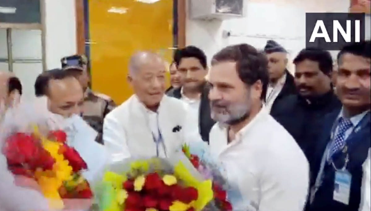 राहुल गांधी अन्य कांग्रेस नेताओं के साथ इंफाल पहुंचे, कुछ देर में शुरू होगी न्याय यात्रा