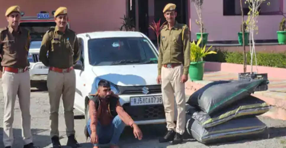 पुलिस ने डोडा चूरा बरामद कर आरोपी को किया गिरफ्तार