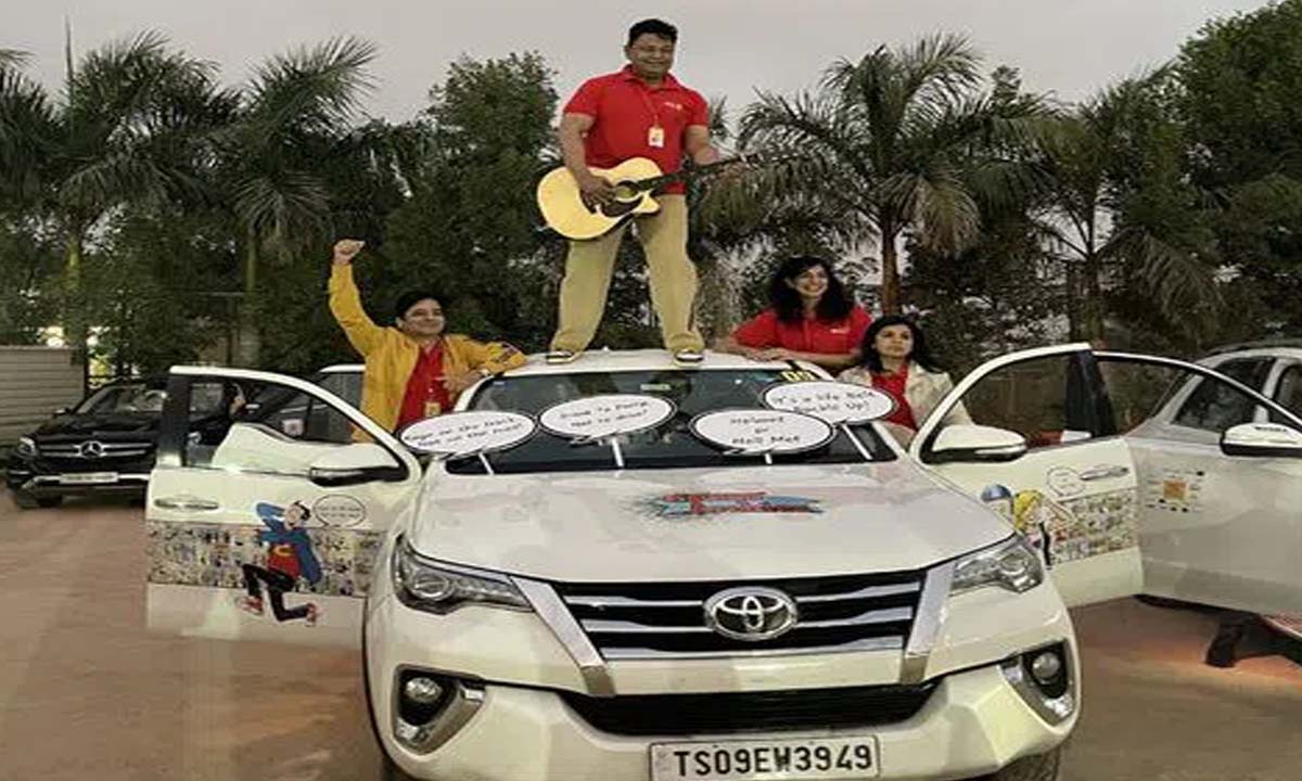 Hyderabad: रोटरी क्लब ने धन संचयन कार रैली आयोजित की