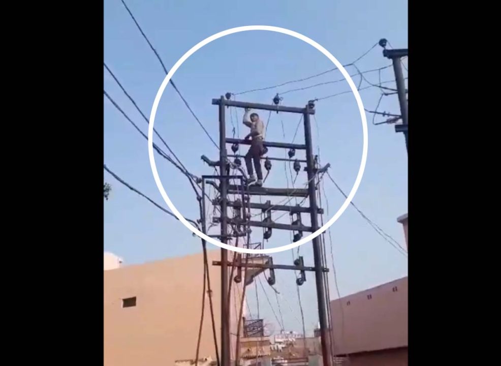 नशे में बिजली के खंभे पर चढ़ा युवक...यह वीडियो आपके दिल को झकझोर कर रख देगा