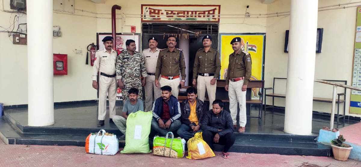 4 अंतर्राज्यीय गांजा तस्कर चिचोला पुलिस के हत्थे चढ़े