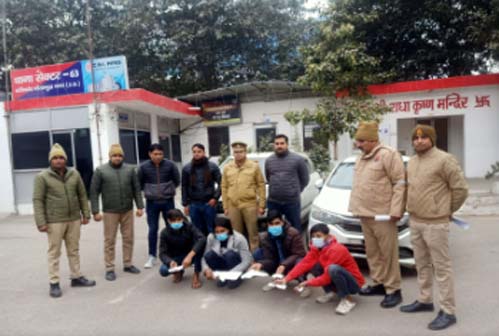 वाहन चोरी करने वाले गिरोह का भंडाफोड़, चार लोग गिरफ्तार
