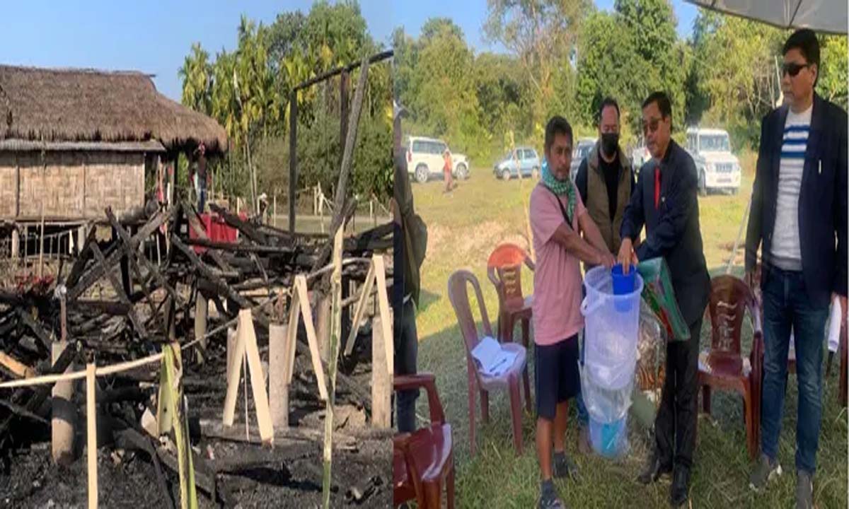 नामसिंग गांव में 2 घर जलकर खाक हो गए