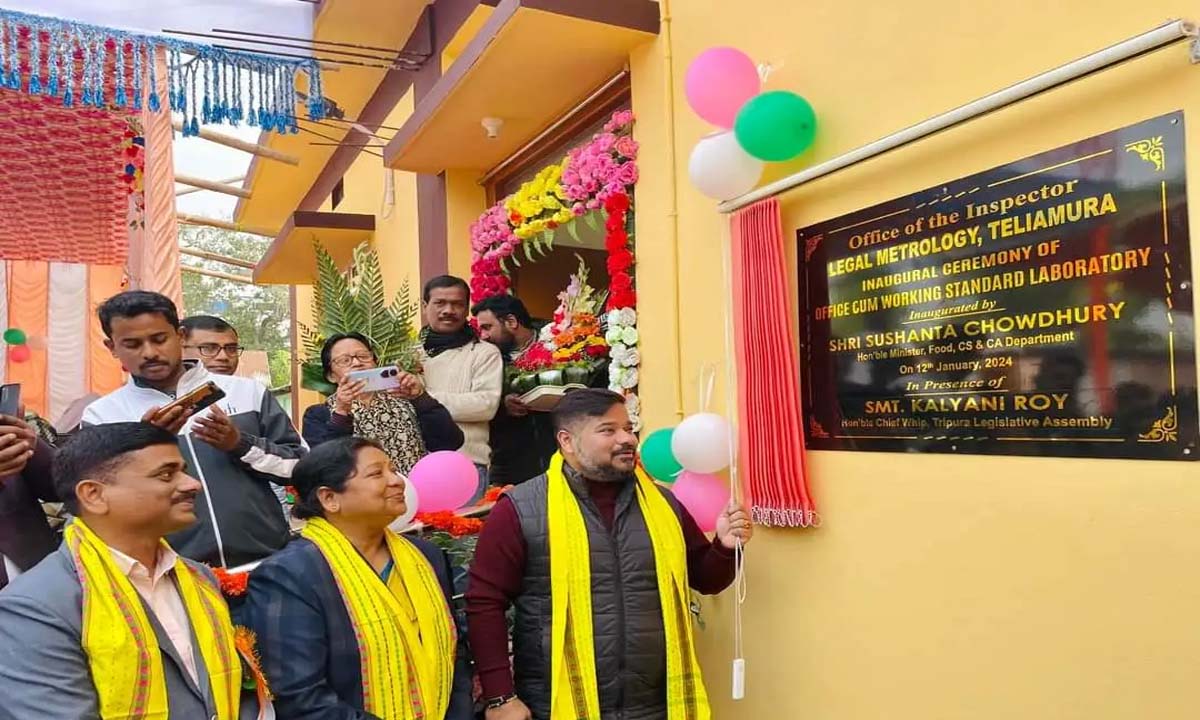 Tripura: खाद्य मंत्री ने तेलियामुरा में स्थानीय माप विज्ञान निरीक्षक के कार्यालय का उद्घाटन किया