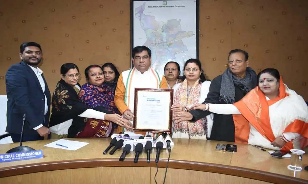 Tripura News: अगरतला को मिला 'स्वच्छ शहर' पुरस्कार