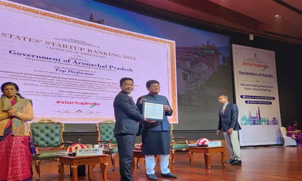 राष्ट्रीय स्टार्टअप रैंकिंग में अरुणाचल शीर्ष पर है