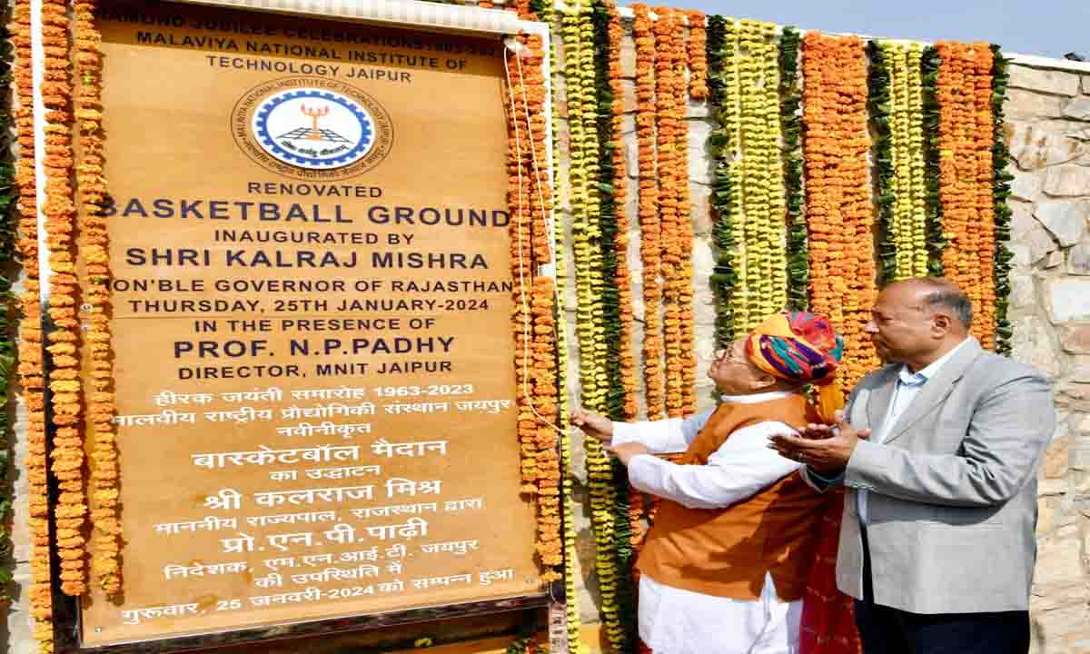 Jaipur : राज्यपाल ने एमएनआईटी परिसर में किया नवीनीकृत बास्केटबॉल मैदान का उद्घाटन