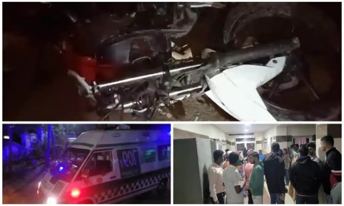स्कूटर और मोटरसाइकिल की आमने-सामने की टक्कर, 5 की मौत, 1 घायल