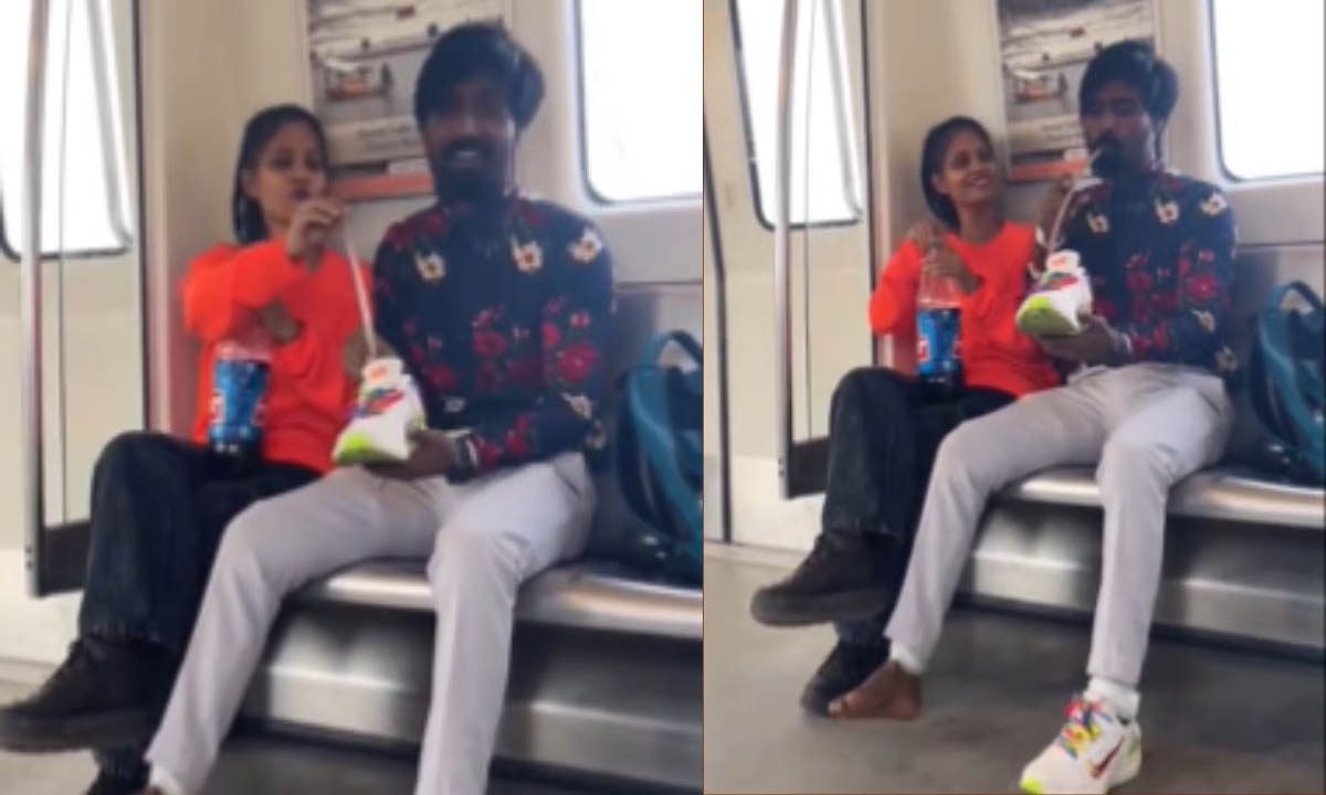 ये क्या है!, कपल ने दिल्ली मेट्रो में किया अजीब काण्ड, देखें VIDEO