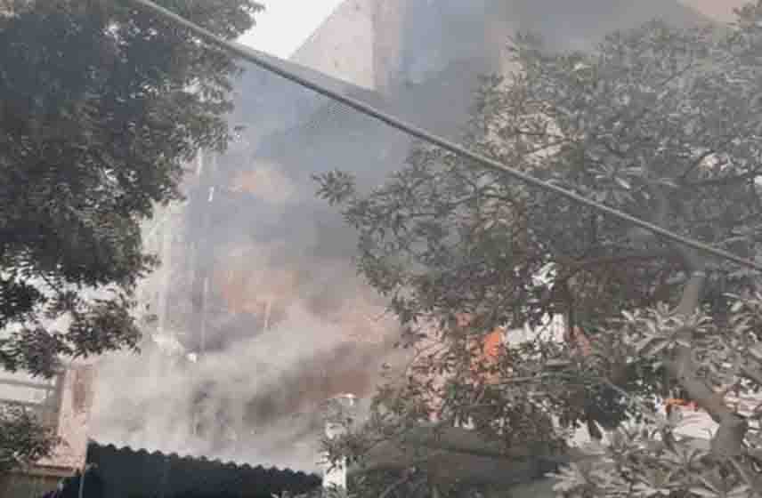 टिशू पेपर फैक्ट्री में लगी भीषण आग, मची अफरा-तफरी