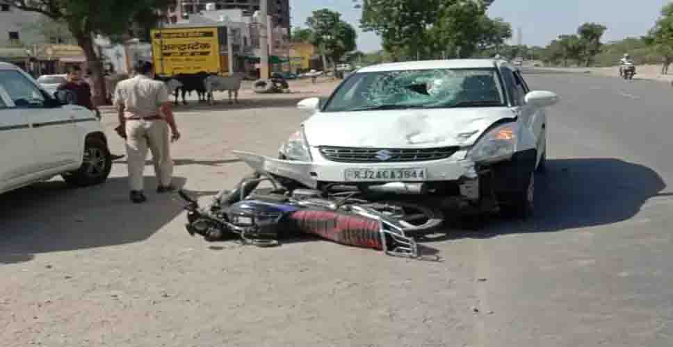 जीप लहराकर गाड़ी चलाने से रोकने पर युवक पर जानलेवा हमला