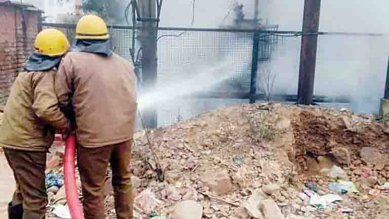बरोटीवाला में ट्रक चढ़ा आगजनी की भेंट