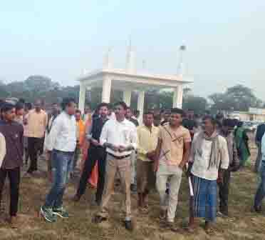 लेंधरा छोटे के रामनामी भजन मेला स्थल का कलेक्टर ने किया अवलोकन